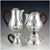 Art Deco French sterling silver tea and coffee set, ca. 1920-1930. This set comprises of 4 pieces: 42 oz coffee pot, 48 oz...