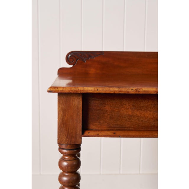 Wood Late 19th Century Victorian Mahogany Console With Bobbin Legs For Sale - Image 7 of 15