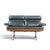 Charles & Ray Eames for Herman Miller Model ES108 Mid Century Walnut and Leather Two-Seat Sofa This sofa measures: 56.5...