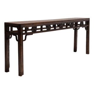 Chinese Dragon Flower Altar Console, C. 1850 For Sale