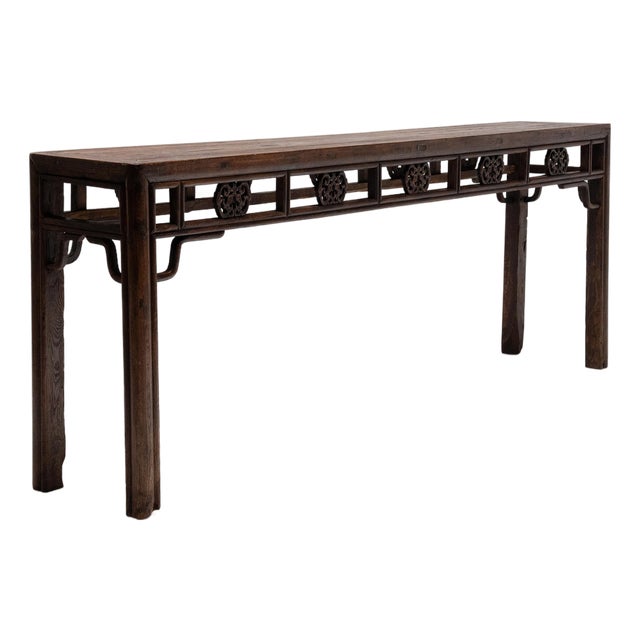Chinese Dragon Flower Altar Console, C. 1850 For Sale