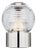 Waterford by Visual Comfort Signature Circon 7" Rechargeable Accent Lamp in Polished Nickel with Clear Crystal For Sale