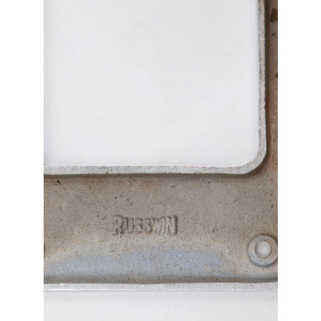 Chrome Vintage 9.875 In. Rectangular Chromed Brass Mail Slot Set For Sale - Image 8 of 8