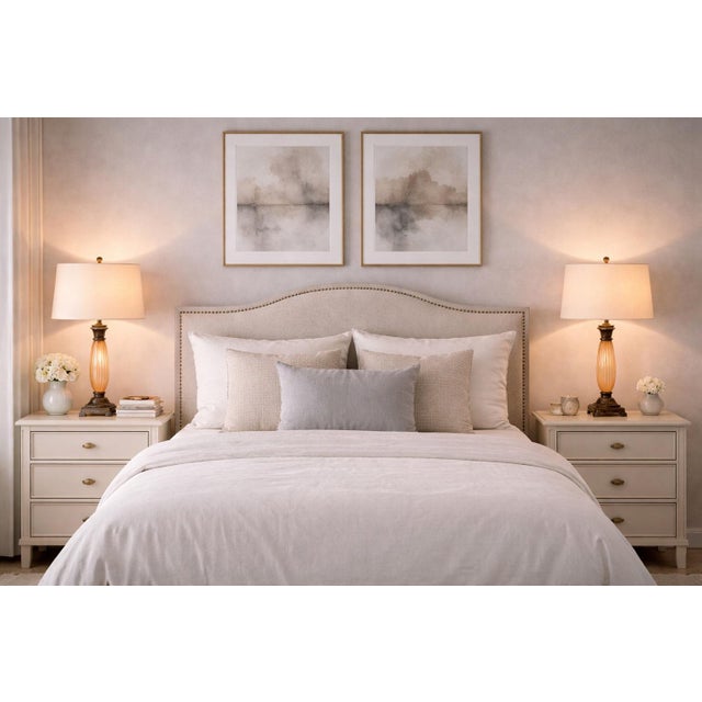 Late 20th Century Neoclassical Revival Fluted Glass Table Lamps With Bronze Bases, 30” - a Pair For Sale In Los Angeles - Image 6 of 6