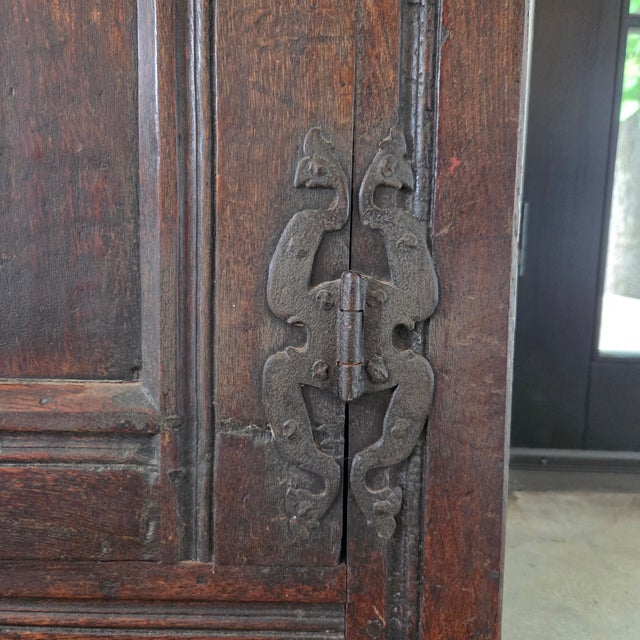 Brown English 17th-Century Carved Oak Court Cupboard For Sale - Image 8 of 18