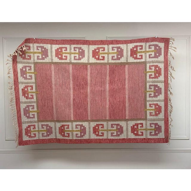 Vintage Swedish Krabba Rölakan Rug attributed to Anna-Greta Sjoqvist, 1950s For Sale - Image 11 of 11