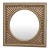 Home Interiors Ornate Round Wall Mirror Sculptural Floral Frame Made in Usa For Sale