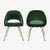 Knoll Original Saarinen Executive Armless Chairs in Emerald Velvet, Custom Gold Edition - Set of 6 For Sale - Image 4 of 10
