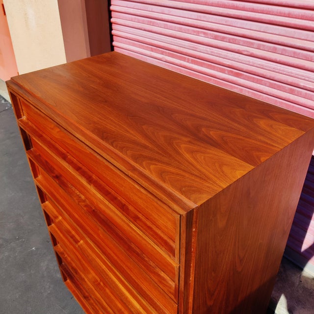 Vintage Mid Century Modern Tallboy Dresser by Brown Saltman Chairish