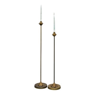 Antique Metal Candlesticks For Sale