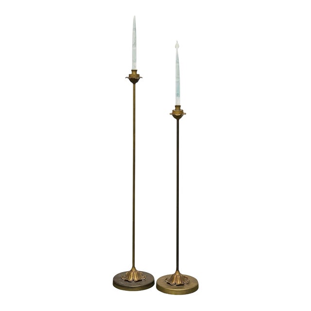 Antique Metal Candlesticks For Sale