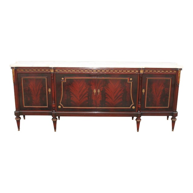 1920's Neoclassic Style Marble Topped Sideboard For Sale