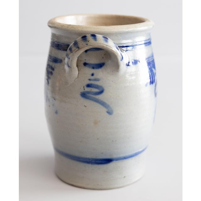 Antique Westerwald German Salt Glazed Stoneware Crock For Sale - Image 4 of 9