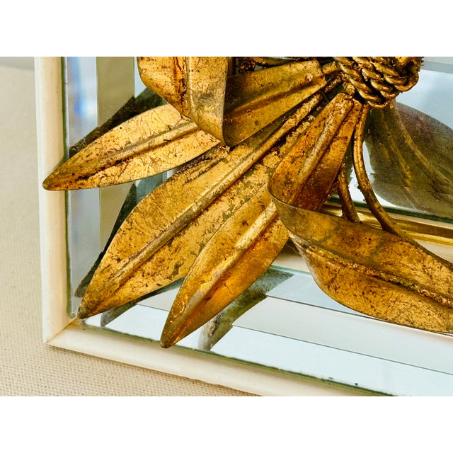 Gold Mid-Century La Barge Attributed Gilt Decorated Mirror For Sale - Image 8 of 12