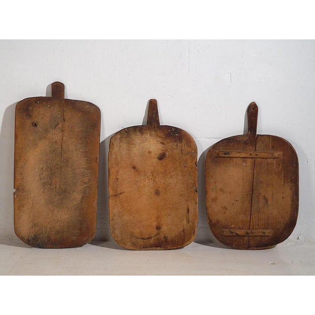Wood Vintage Cheese Cutting Boards, 1920, Set of 3 For Sale - Image 7 of 7