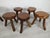 1970s Brutalistic Coffee Table and Stools, 1970s, Set of 7 For Sale - Image 5 of 17