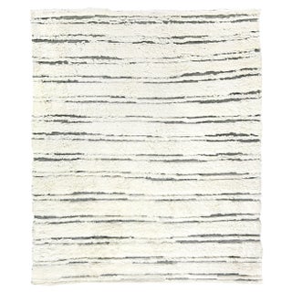 Weighton Ivory/Dark Gray Hand knotted Wool Area Rug - 6'x9' For Sale