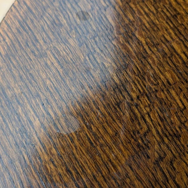 Brown Vintage Curved Glass Bow Front China Cabinet With Claw Feet, Early 20th Century For Sale - Image 8 of 18