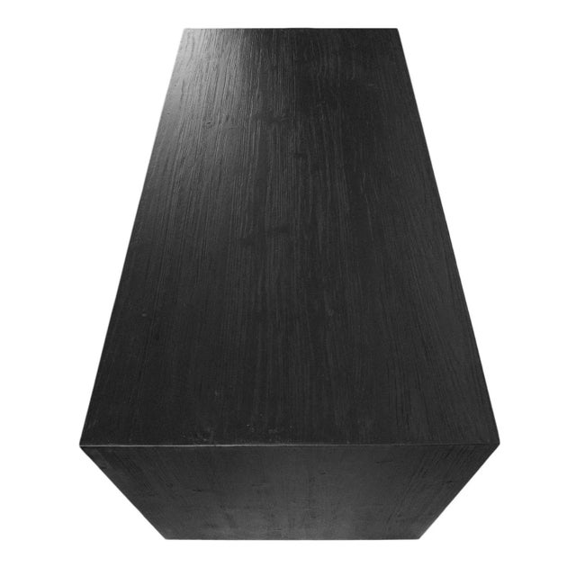 2020s Black Bevel Seeded Waterfall Desk Table For Sale - Image 5 of 11