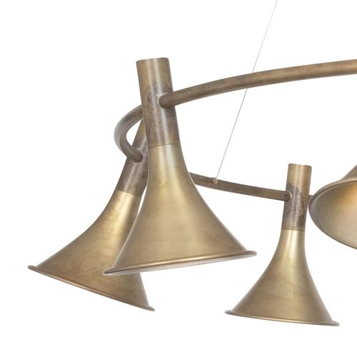 Ceiling lamp model megafon 9 round designed by jesper ståhl and manufactured by konsthantverk. the production of lamps,...