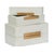 White Raffia Boxes - White, Set of 2 For Sale - Image 8 of 12