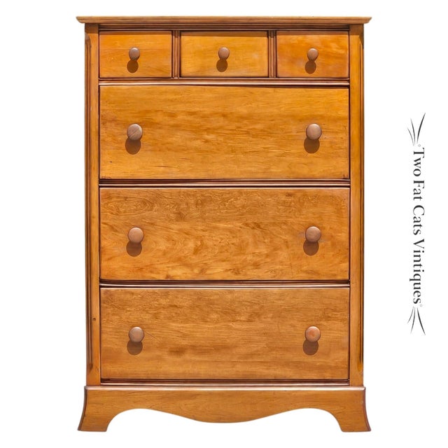 Mid-Century Modern Mid-20th Century Maple "Chest-O-Lite" Dresser & Secretary Desk Combo For Sale - Image 3 of 18