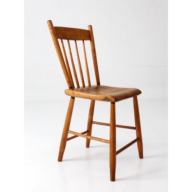 Antique Plank Seat Chair For Sale - Image 15 of 15