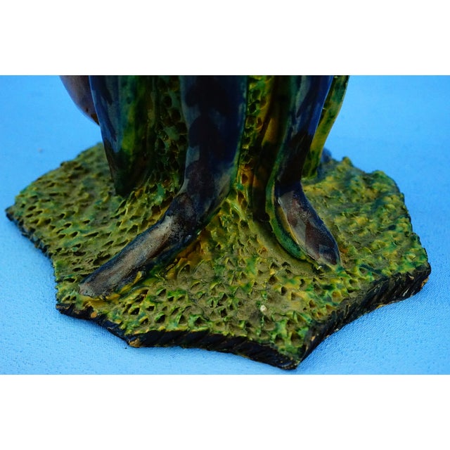 20th Century Ceramic Anthropomorphic Mask Sculptural Vase by Vallauris / Accolay France, 1960s For Sale - Image 18 of 18