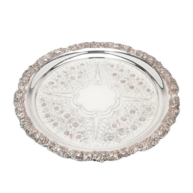 1900s English Sheffield Champagne Bucket or Wine Cooler With Paired Tray For Sale - Image 11 of 13