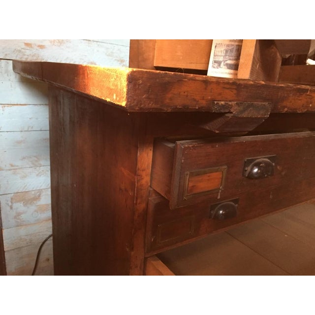 Vintage Typographers Wooden Counter For Sale - Image 6 of 14