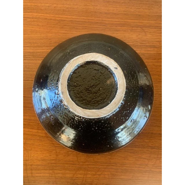 Mid-Century Glazed Bullseye Earthenware Bowl, California, USA, 1960s For Sale - Image 6 of 9