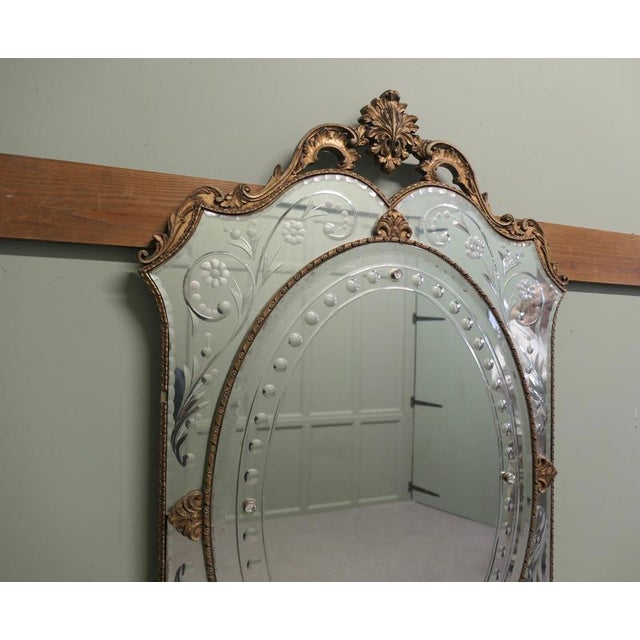 Art Deco Venetian Mirror, 1950 For Sale - Image 3 of 8