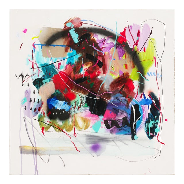 2022 "Jazz Study Volume Three" Colorful Abstract Mixed Media Painting by David Hardaker For Sale