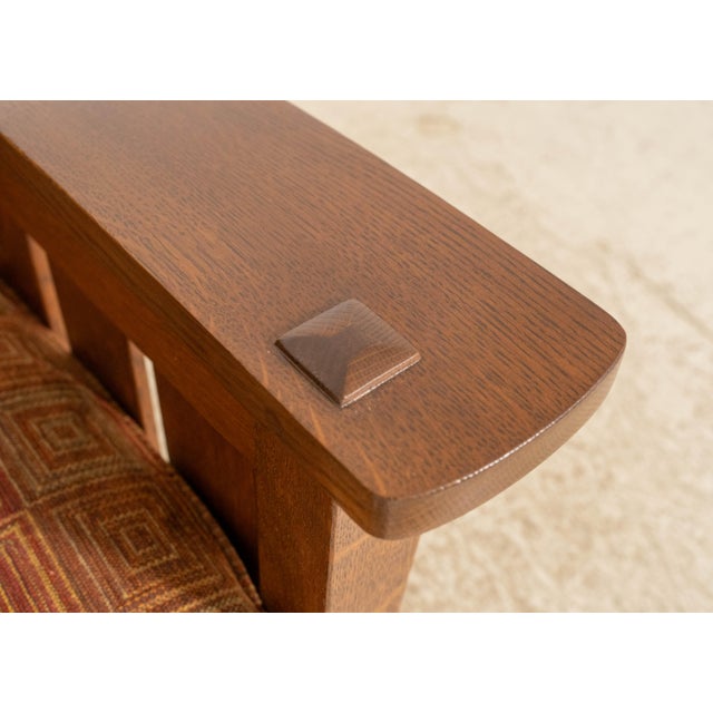 Stickley Upholstered Large Mission Oak Rocking Chair For Sale - Image 12 of 18