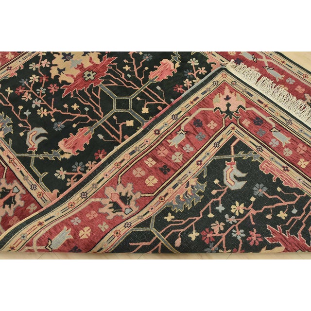 Heriz Rug 6’1” X 8’10” Green Wool Vintage Traditional Hand-Knotted Carpet For Sale - Image 14 of 15