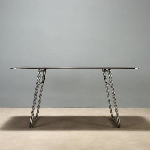 Vintage Chrome Table with Laminate Top, 1970s For Sale - Image 3 of 10