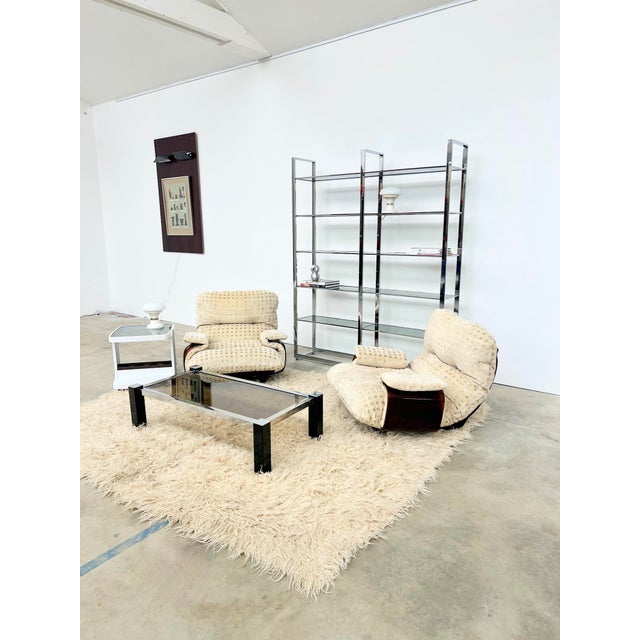 Marsala Armchairs First Edition in Velvet by Michel Ducaroy for Ligne Roset, France, 1971, Set of 2 For Sale - Image 18 of 18
