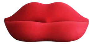 Studio 65 Bocca or Marilyn Sofa in Red Fabric from Gufram, 1970s