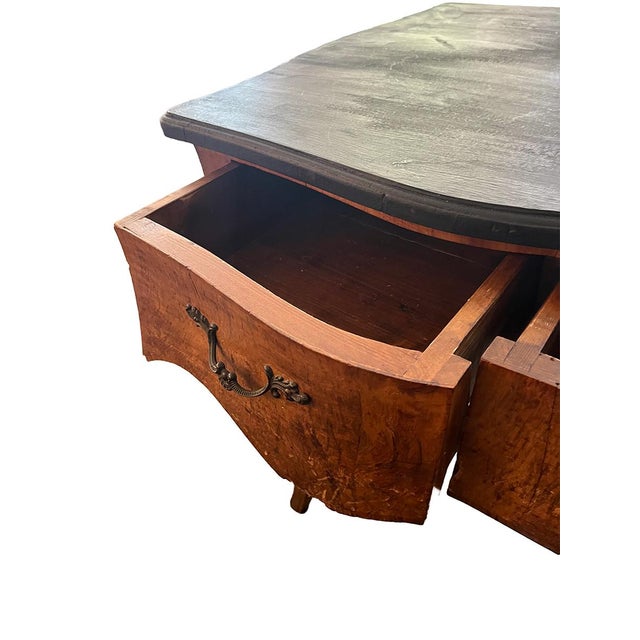French 19th Century French Burlwood Desk With Blacktop For Sale - Image 3 of 4