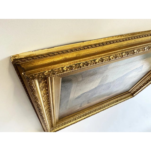 Brown 1800s Century "Reprieve" Antique Bay Hunter Horse Painting Oil on Canvas by Apelles For Sale - Image 8 of 10