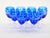 Val Saint Lambert Cobalt Blue Crystal Wine & Water Glasses Service for 9 People For Sale In New York - Image 6 of 11