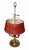 Regency Style French Bouillette Red Tools & Brass Table Lamp For Sale - Image 4 of 4