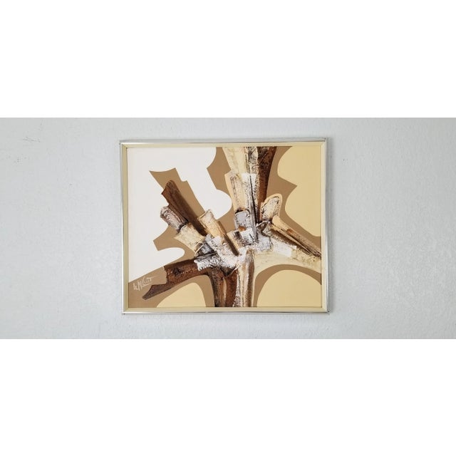 1970 Frank Walcutt Mixed Media Collage Abstract Painting/ Sold For Sale - Image 12 of 12