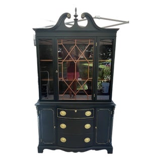 Vintage Hepplewhite China Cabinet For Sale