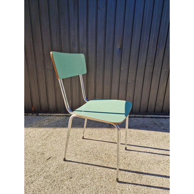 1970s Vintage Bauhaus-Style Formica Chairs, 1970s, Set of 4 For Sale - Image 5 of 11