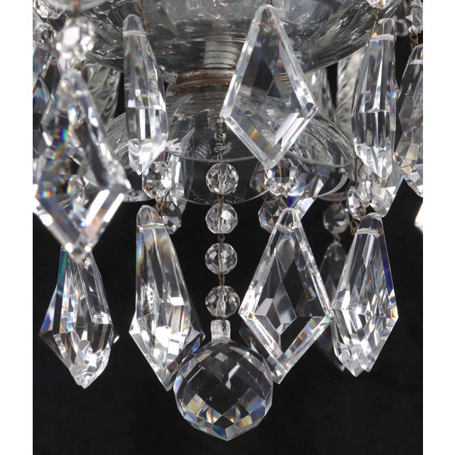 Transparent Vintage Bohemian Molded Glass Crystal Chandelier For Sale - Image 8 of 12