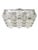 Mid 20th Century Art Deco Revival Geometric Glass Flush Mount /Ceiling Pendant W/ Nickeled Clips For Sale - Image 14 of 16