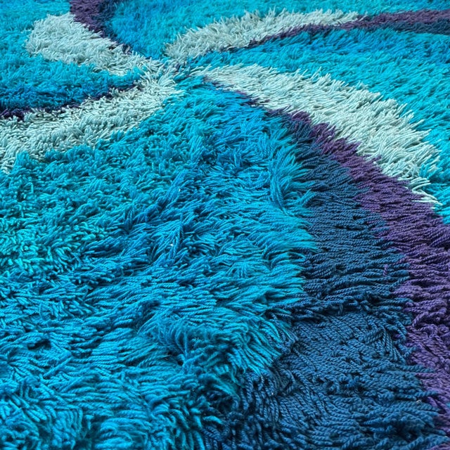 Extra Large Scandinavian High Pile Rya Rug by Ege Taepper, 1970s For Sale - Image 14 of 18