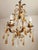 Crystal chandelier, murano glass drops and crystal glass venetian style, gilded in antique gold leaf, handmade in italy...