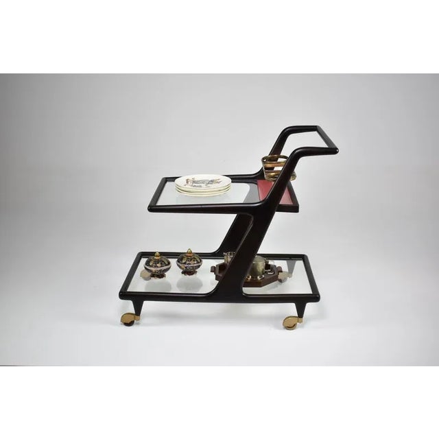 1950s 1950's Italian Wooden Bar or Serving Cart For Sale - Image 5 of 12